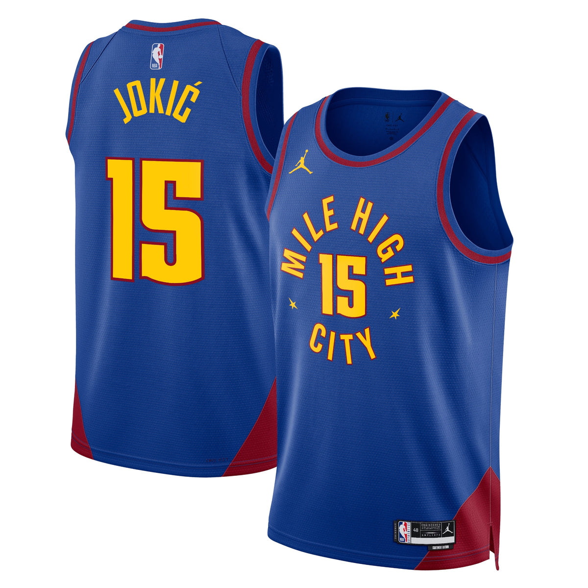 My Store Denver Nuggets Jordan Statement Edition Swingman Jersey - Blue - Nikola Jokic - Unisex - XS